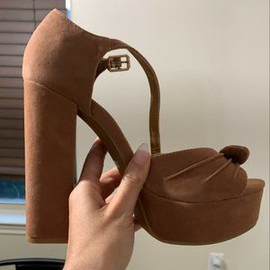 Bamboo Suade Platform heels
